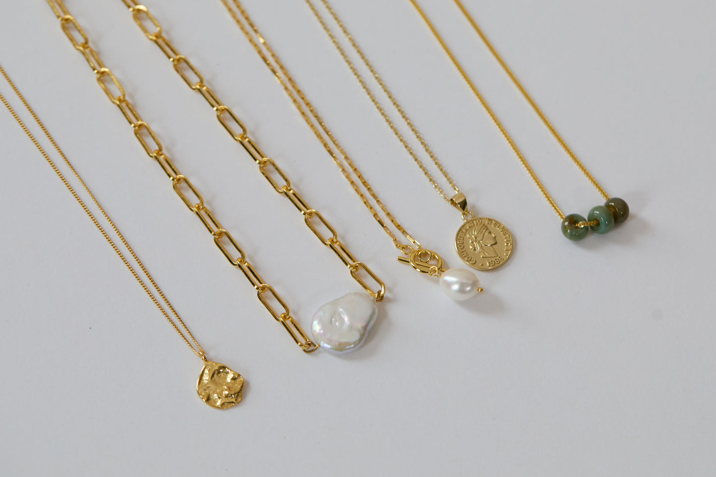 Baroque Pearl Paperclip Necklace