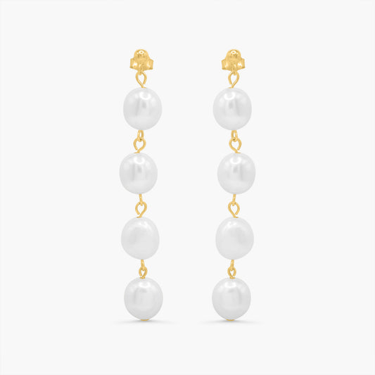 Evangeline Dangling Pearl Earrings