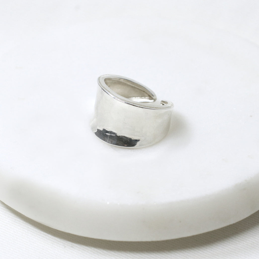 Hammered Wide Band Ring