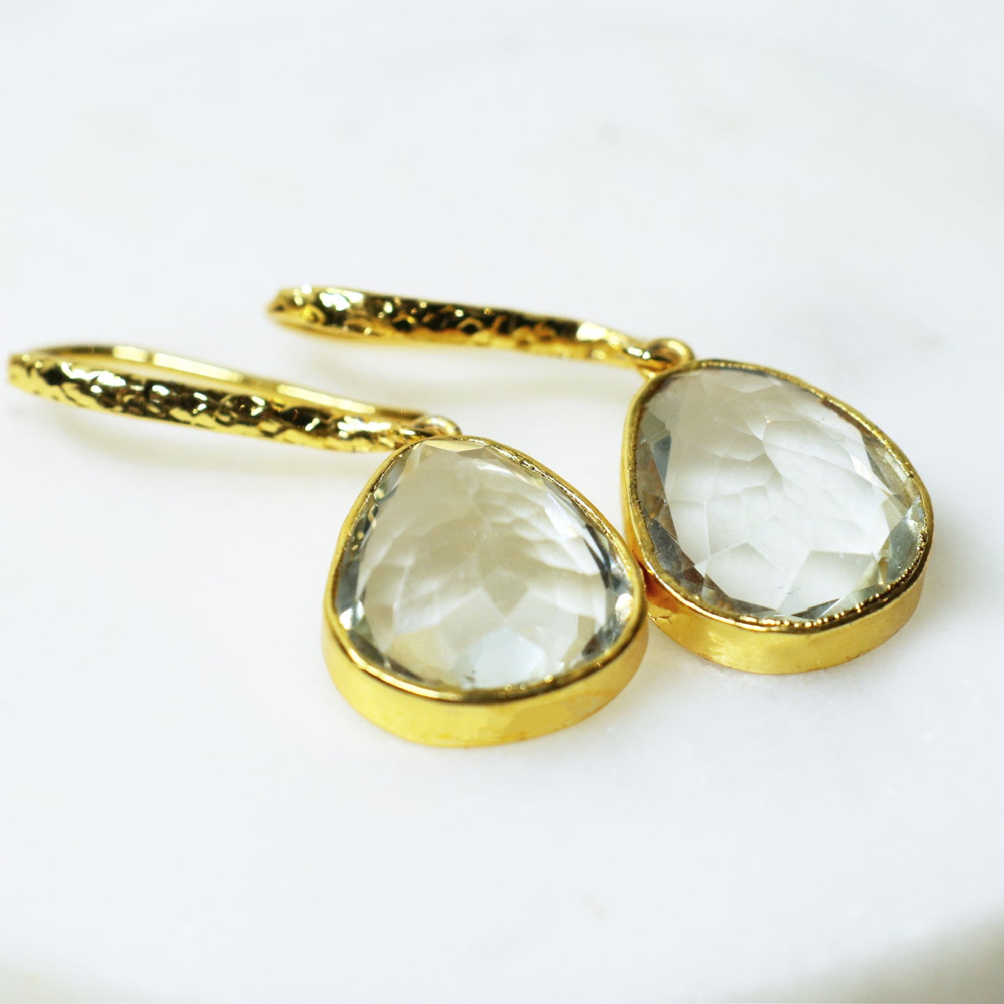 Clear Quartz Dangling Earrings