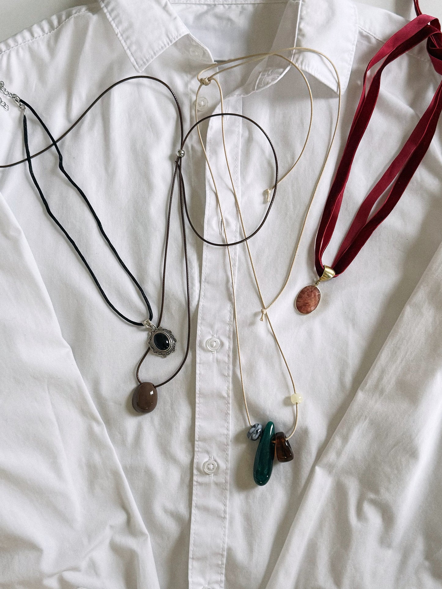 Multi-Tone Chunky Statement Beads (30" Cord)