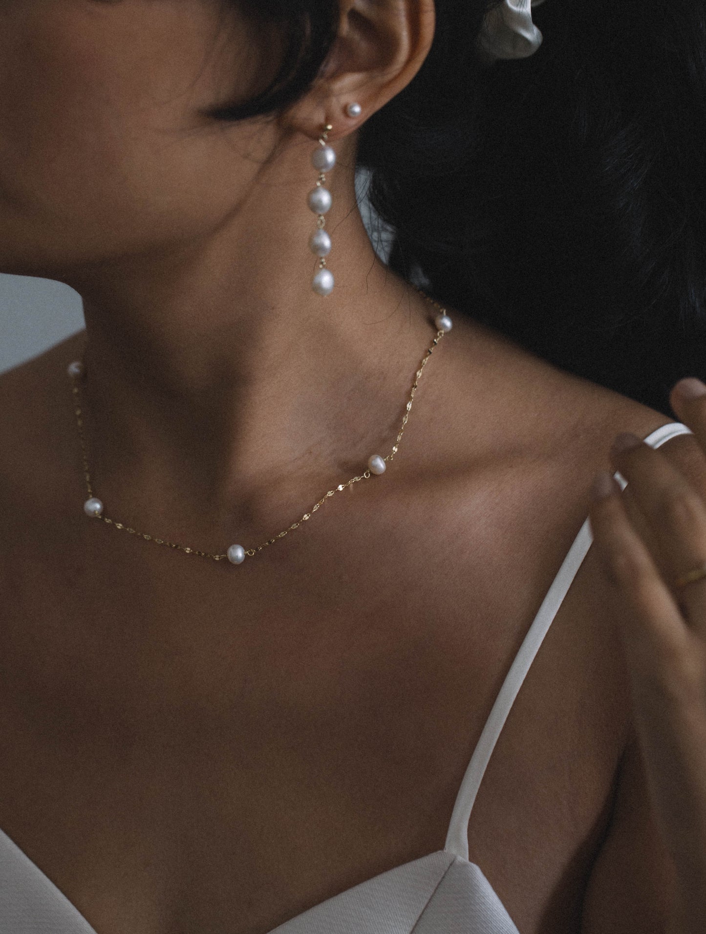 Calypso Stationed Pearl Necklace