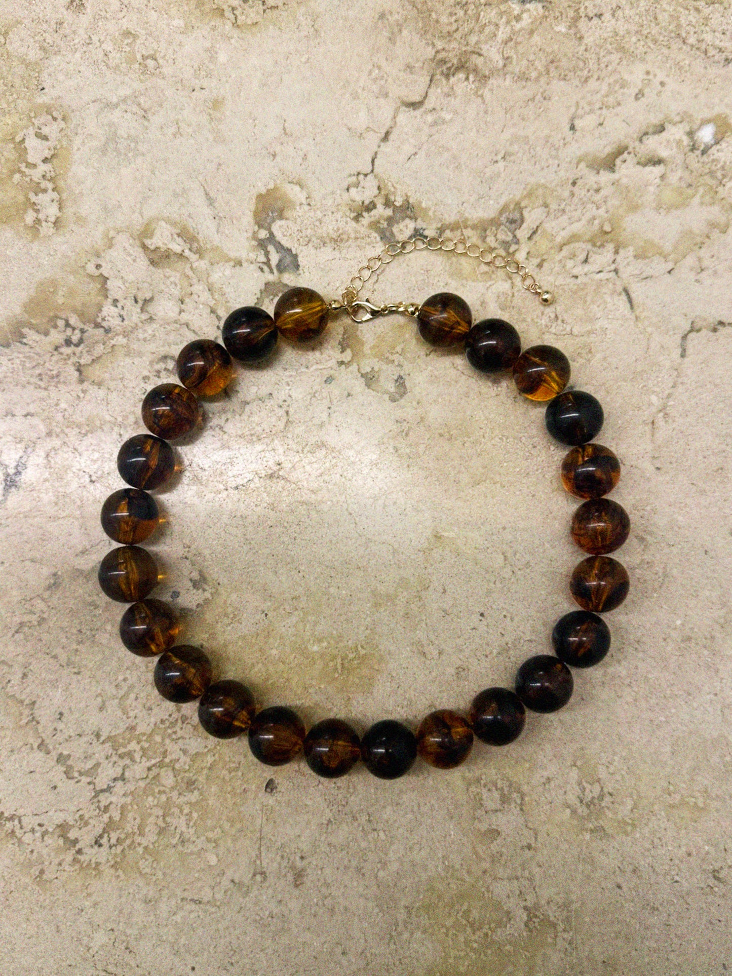 Chunky Amber Bead Necklace