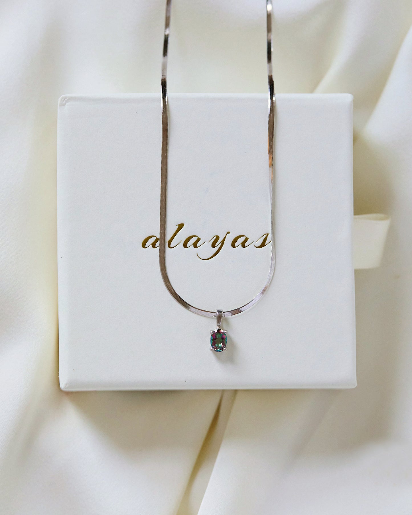 Topaz Snake Chain Necklace