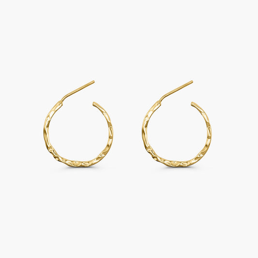 Apollo Hammered Hoop Earrings