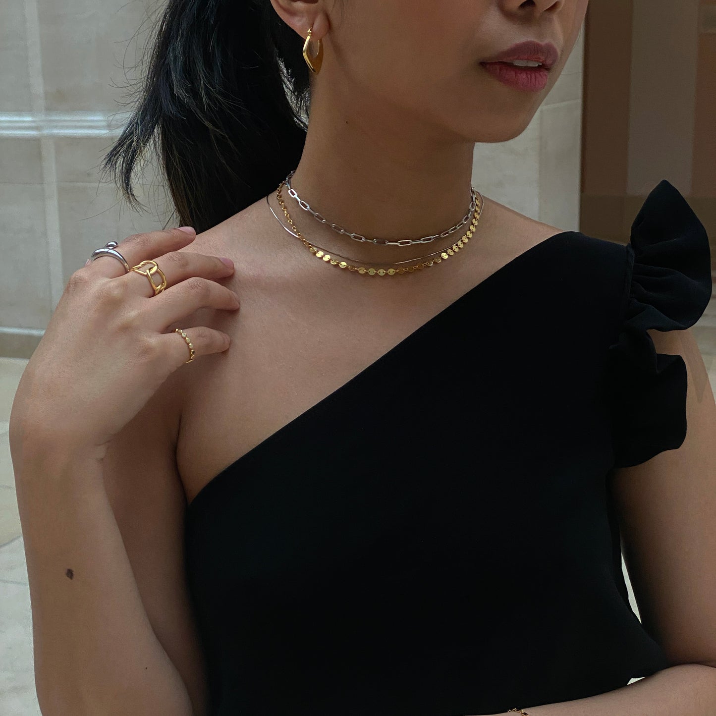 Thebes Disc Choker Necklace