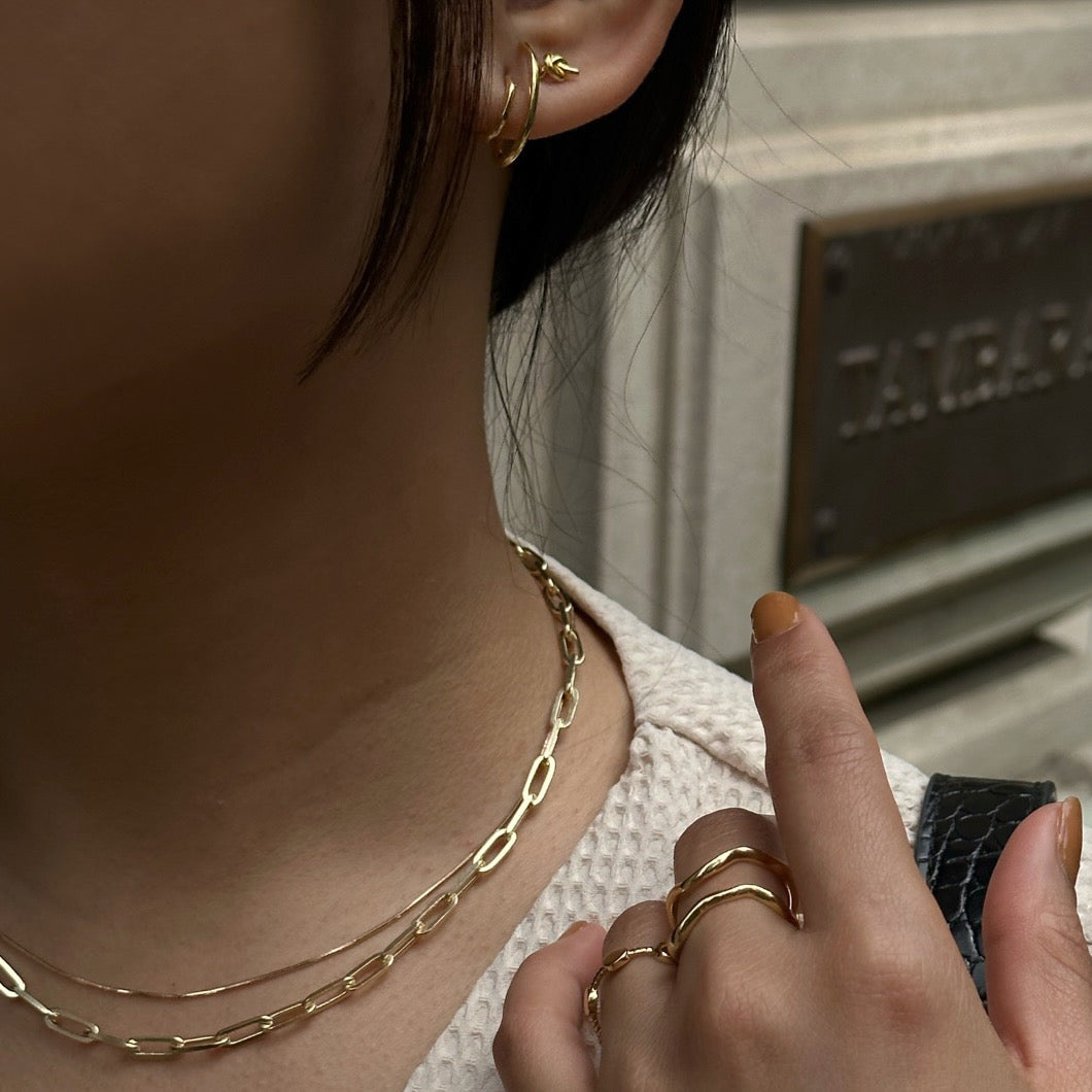 Rhea Illusion Huggie Earrings