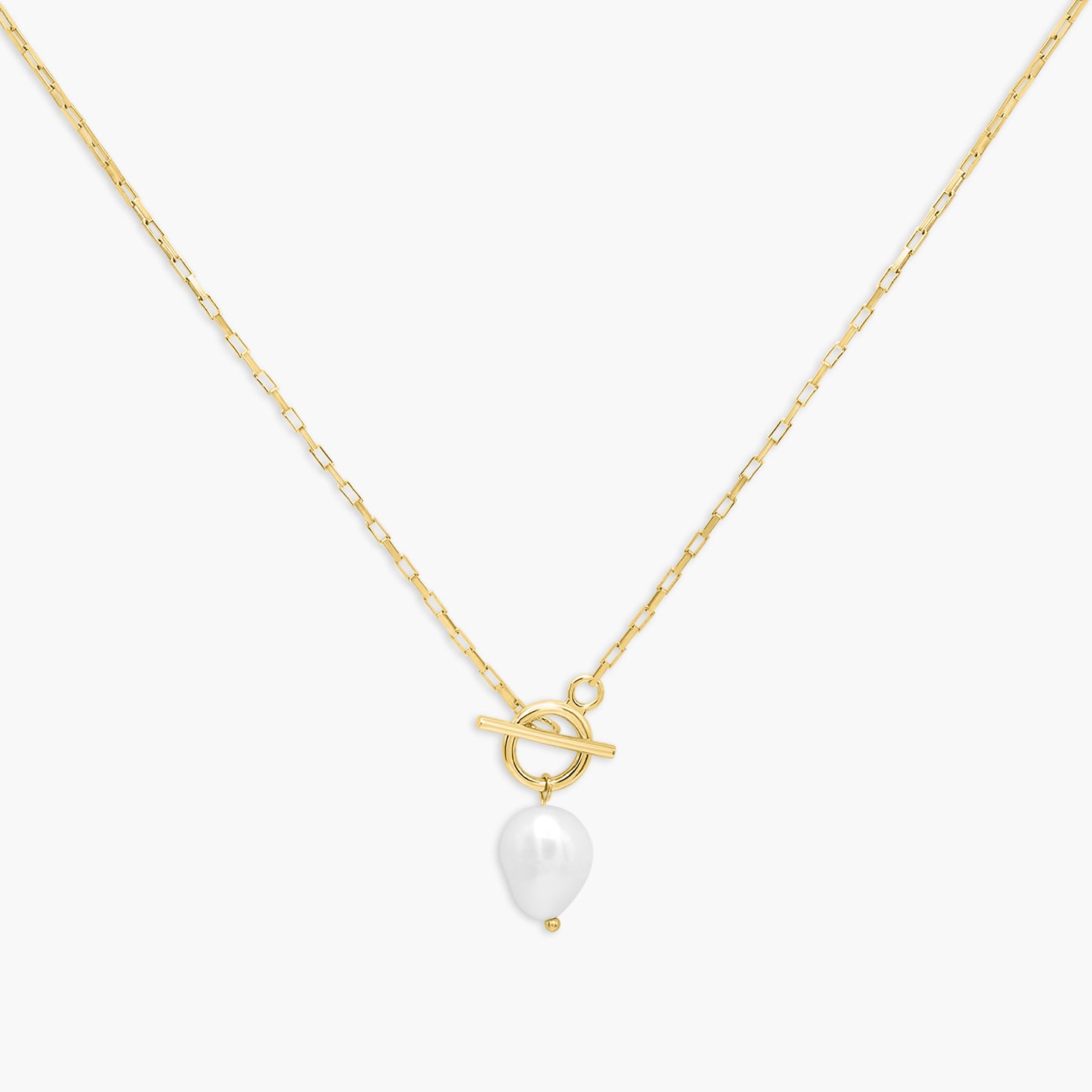 Myrtle Toggle Lock Pearl Pendant Necklace
