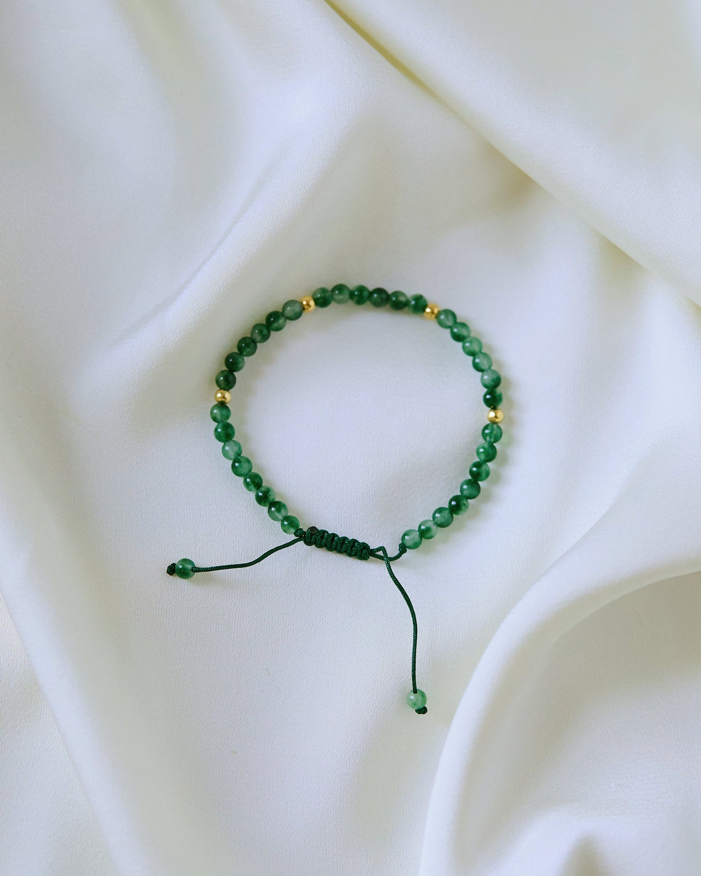Green Carnelian Beaded Bracelet