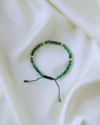 Green Carnelian Beaded Bracelet