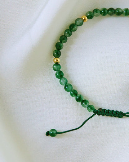 Green Carnelian Beaded Bracelet