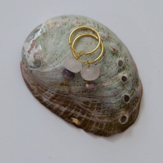 Amethyst + Quartz Parol Earrings