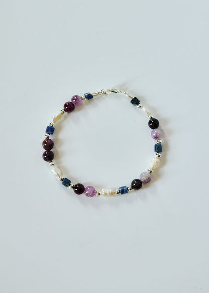 Pearl, Sodalite & Jasper Beaded Bracelet | Multi-Gemstone Bracelet