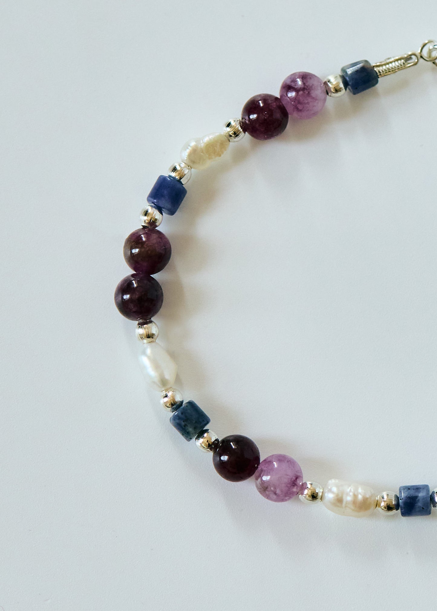 Pearl, Sodalite & Jasper Beaded Bracelet | Multi-Gemstone Bracelet