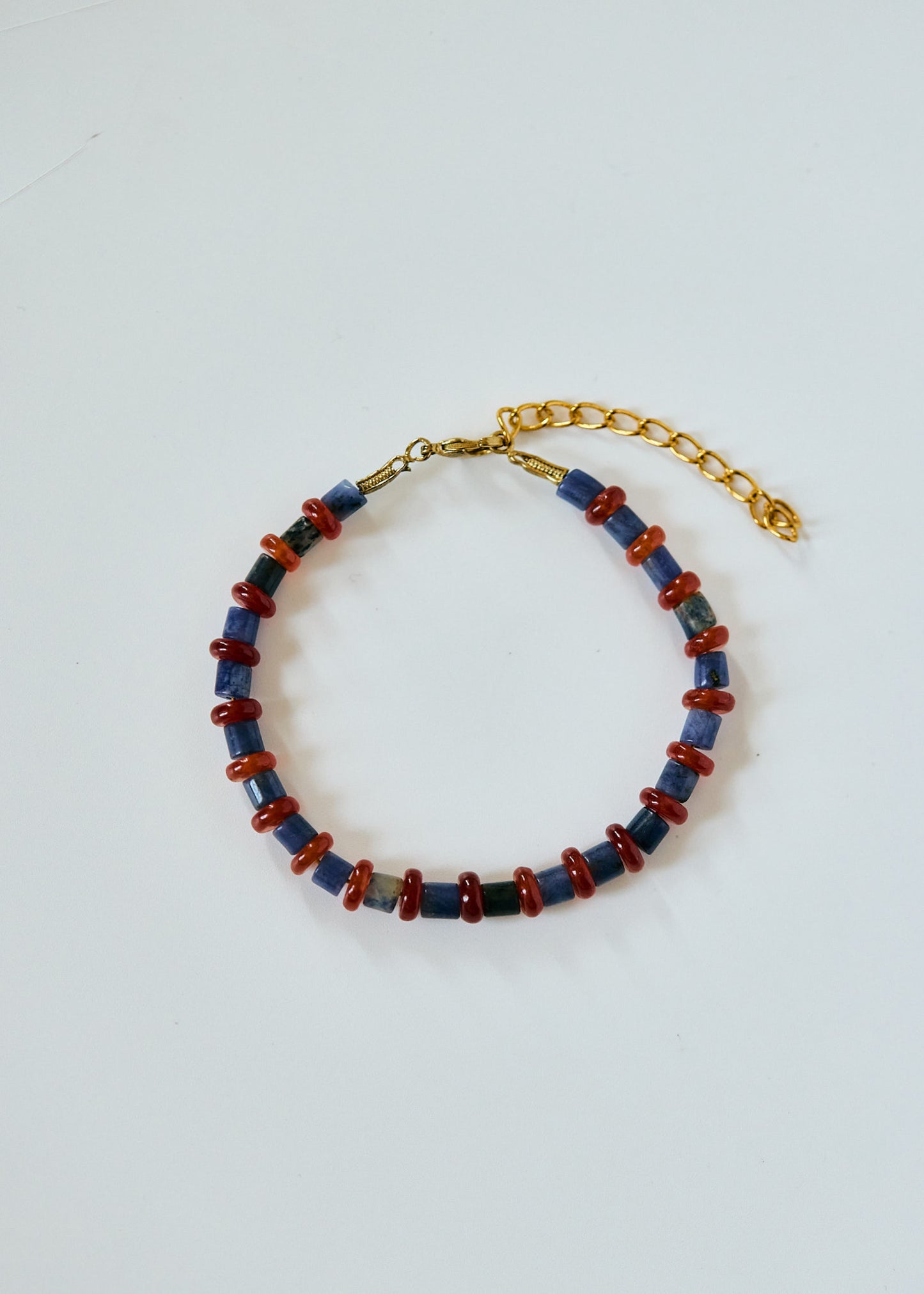 Sodalite & Red Aventurine Bracelet | Blue and Red Gemstone Bracelet
