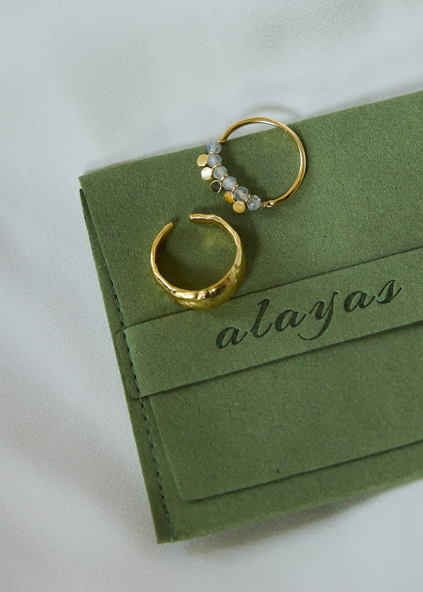 Irregular Vintage-inspired Adjustable Ring | Gold-Plated Sterling Silver