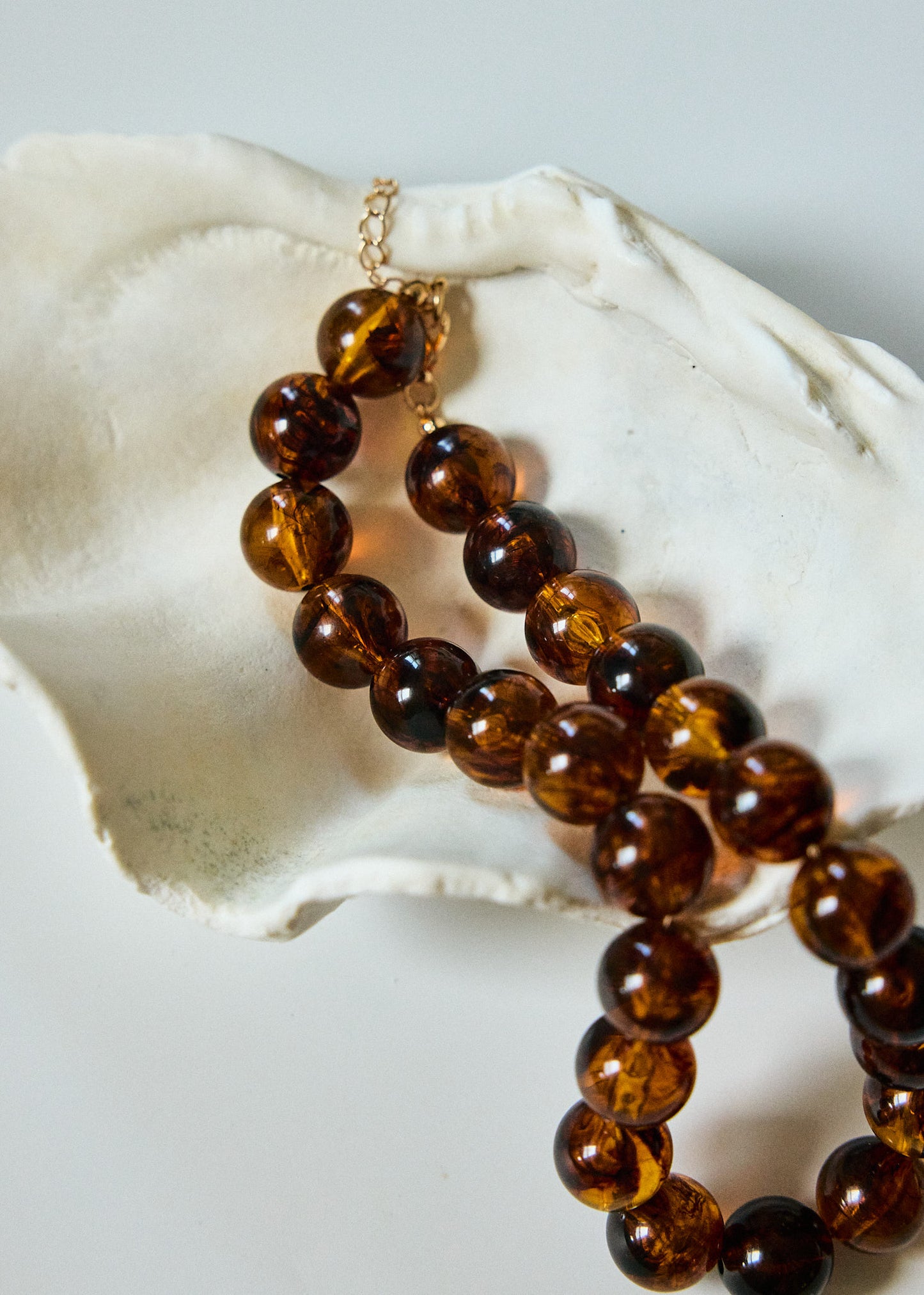 Chunky Amber Bead Necklace