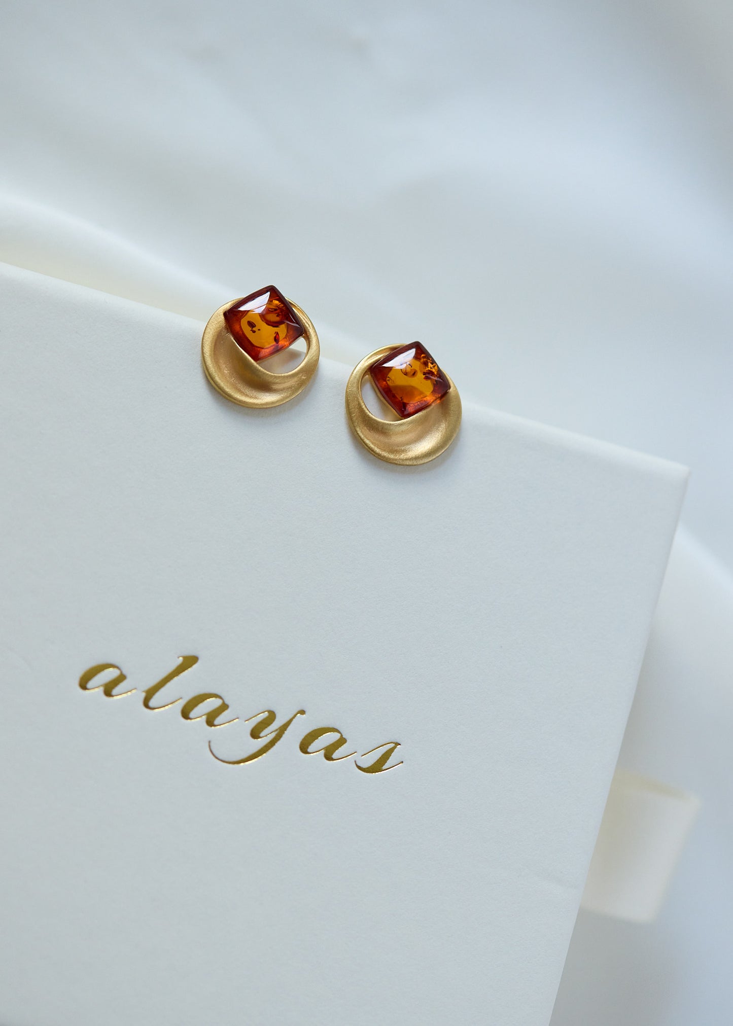Amber Brushed Earrings