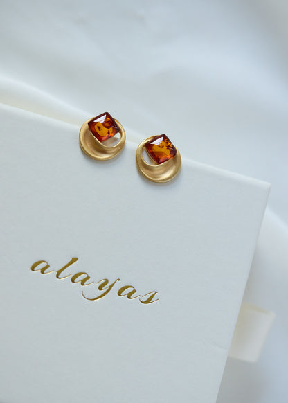 Amber Brushed Earrings