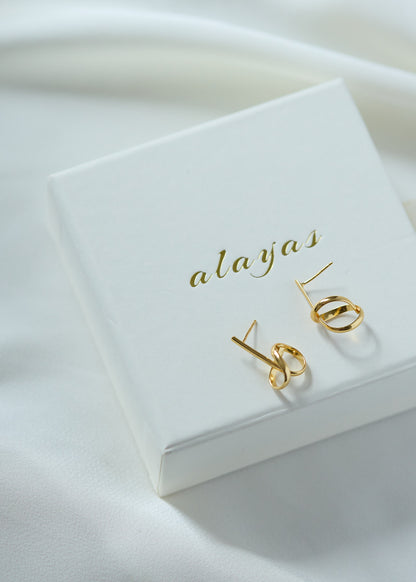 Hercules Big Knot Stud Earrings