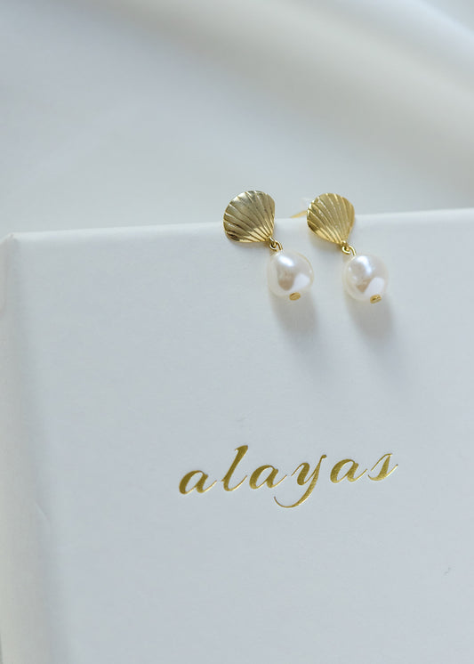 Coraline Drop Pearl Earrings