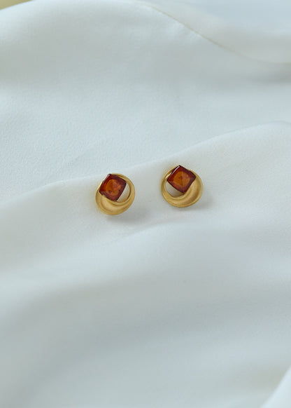 Amber Brushed Earrings