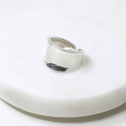 Hammered Wide Band Ring