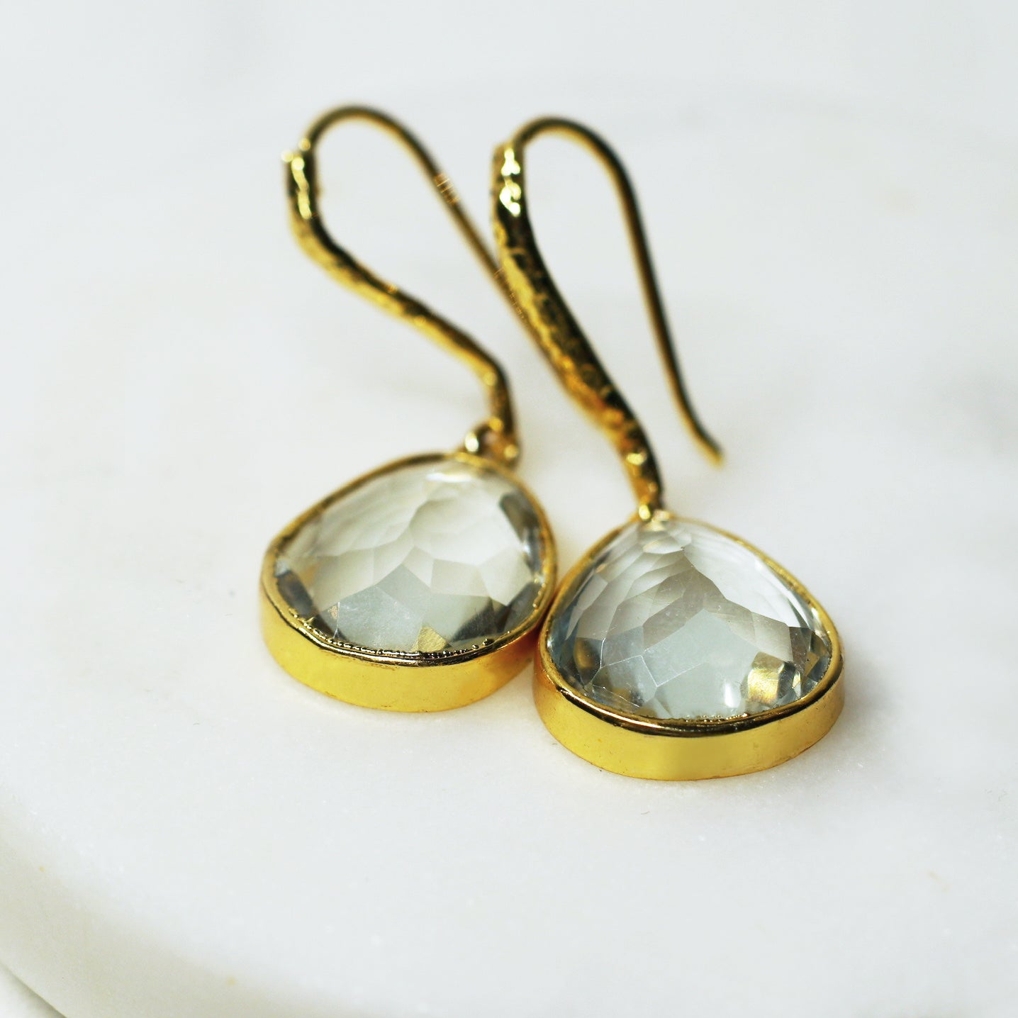 Clear Quartz Dangling Earrings