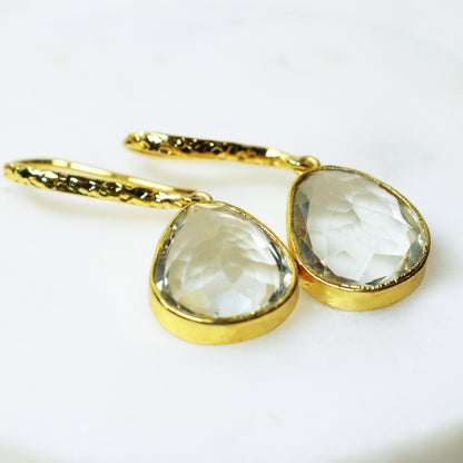 Clear Quartz Dangling Earrings