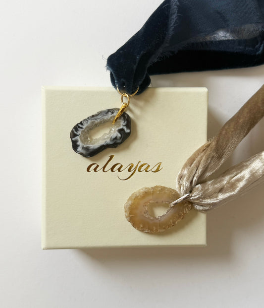 Occo Druzy Velvet Choker