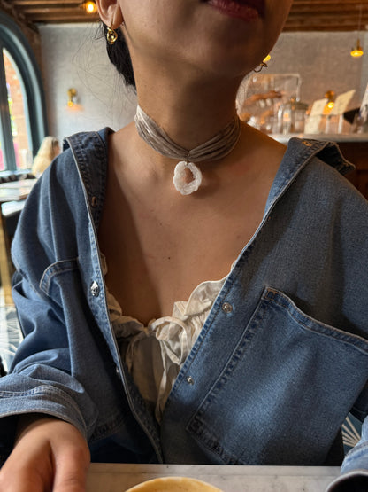 Occo Druzy Velvet Choker
