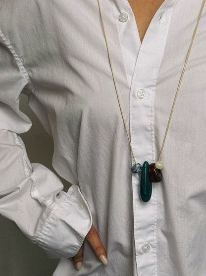 Multi-Tone Chunky Statement Beads (30" Cord)