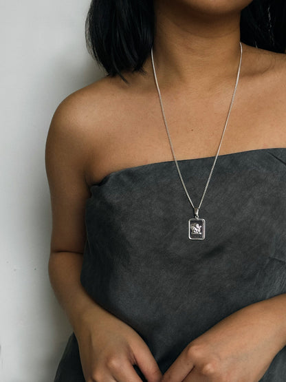Cherub Pendant Necklace (24” Curb Chain)