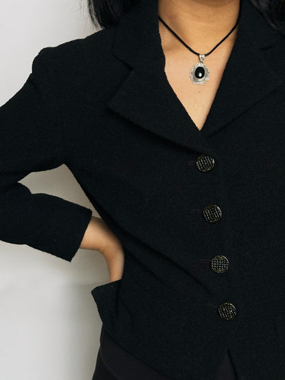 Vintage Inspired Black Chalcedony Necklace