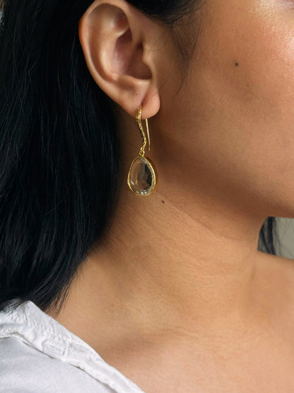 Clear Quartz Dangling Earrings