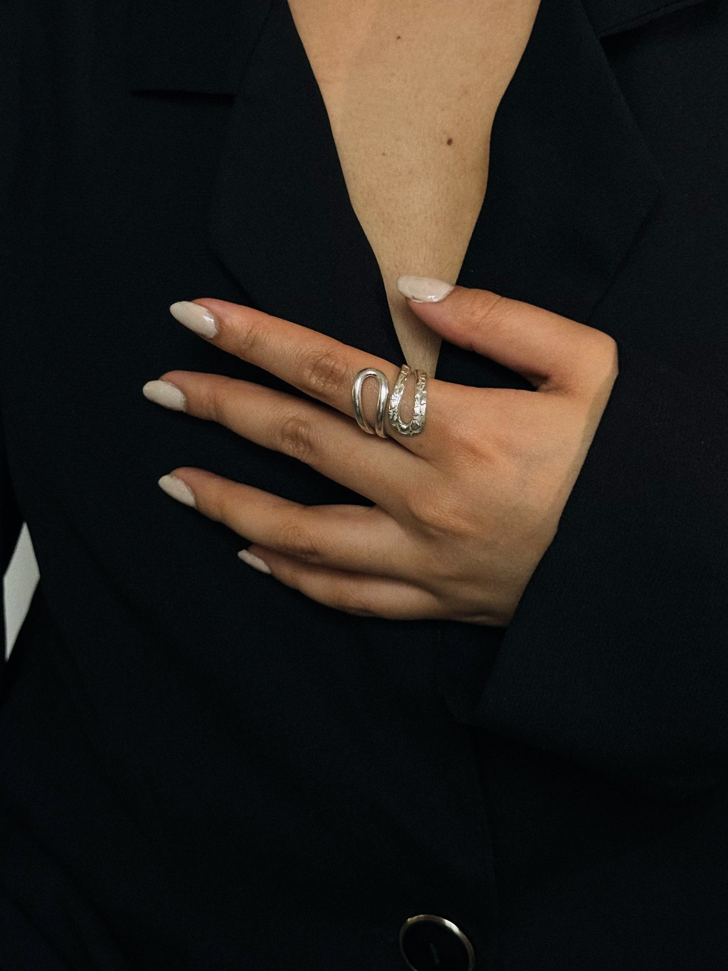 Hammered Spiral Ring