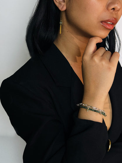 Green Carnelian Beaded Bracelet