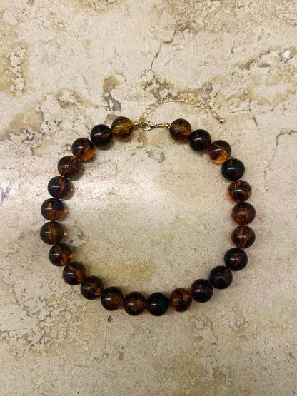 Chunky Amber Bead Necklace