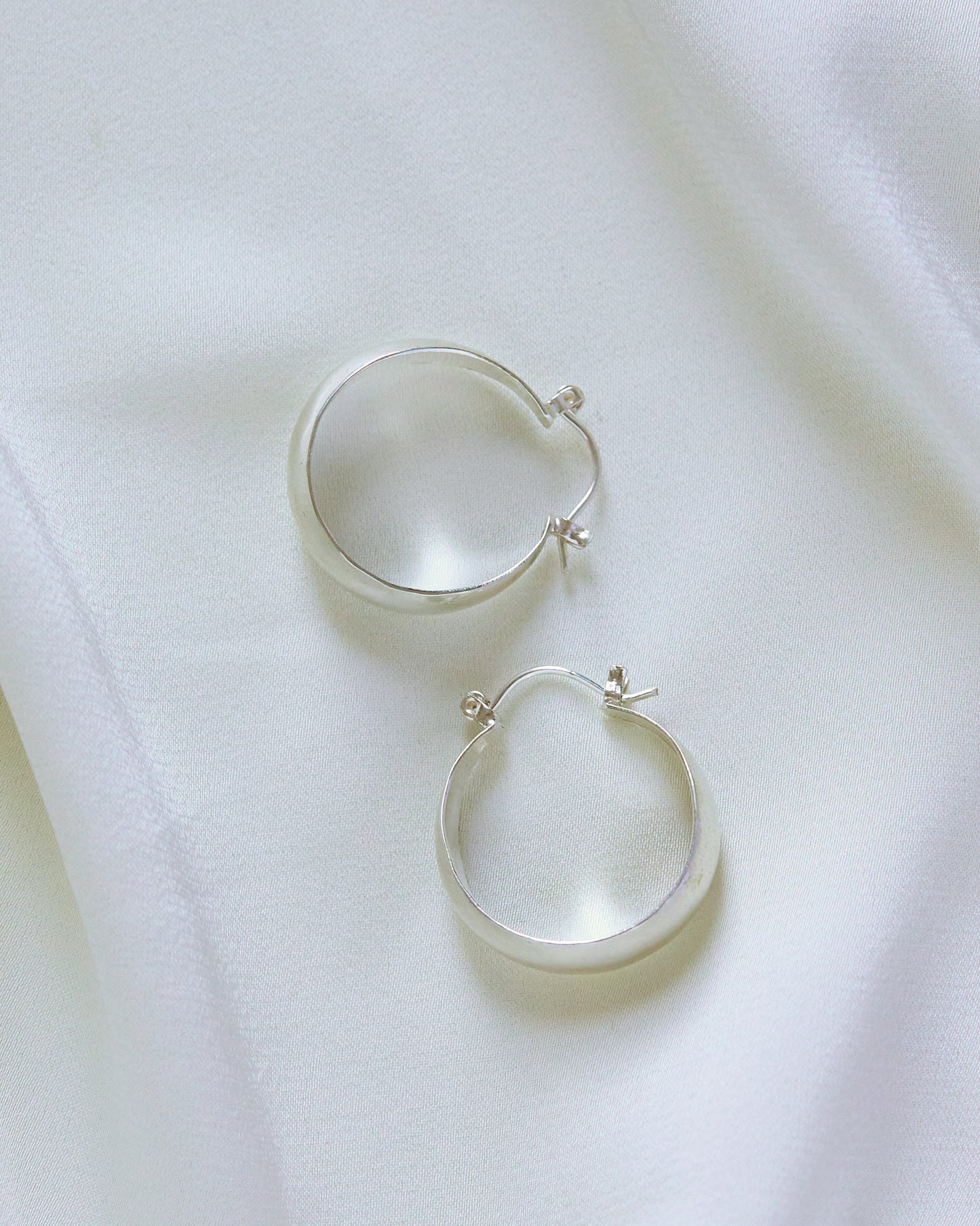 Sleek Tapered Hoop Earrings