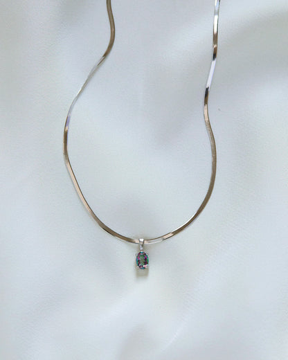 Topaz Snake Chain Necklace