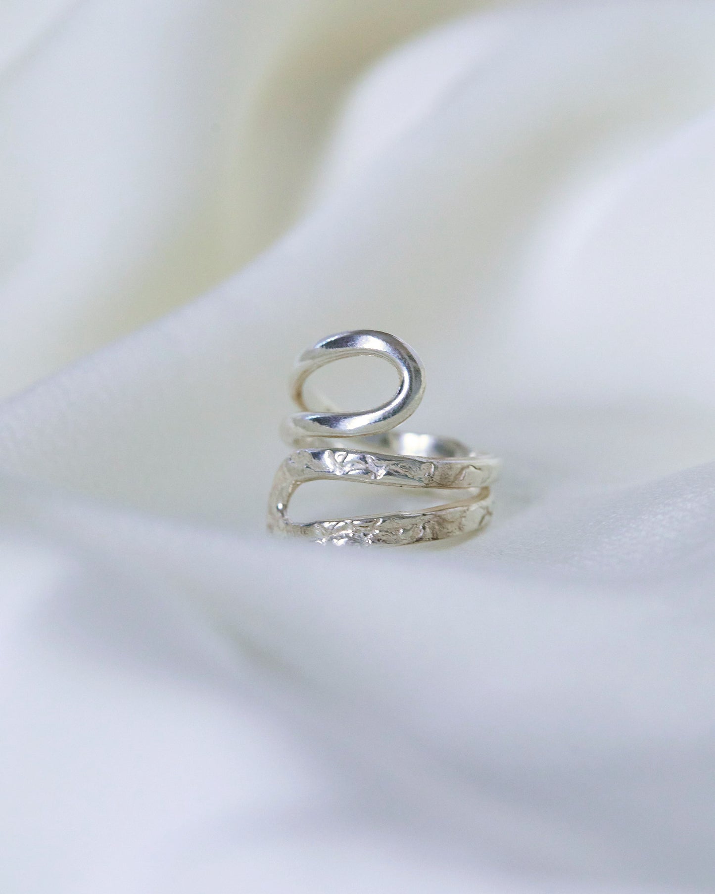 Hammered Spiral Ring