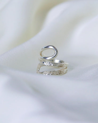 Hammered Spiral Ring