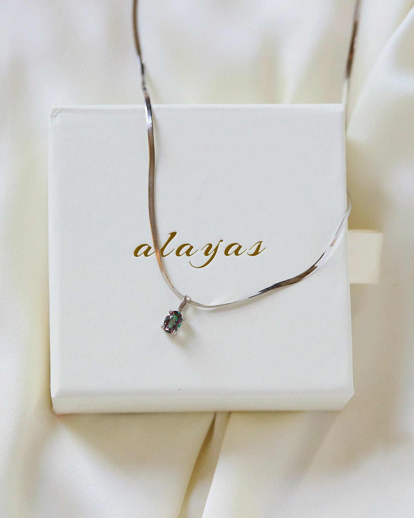 Topaz Snake Chain Necklace