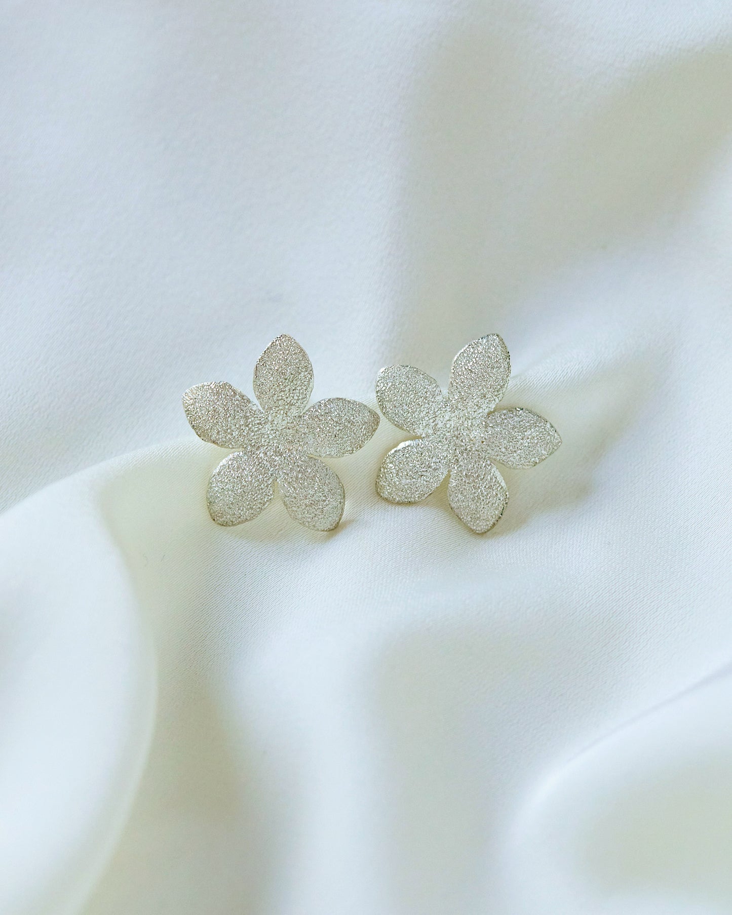 Frosted Floral Studs