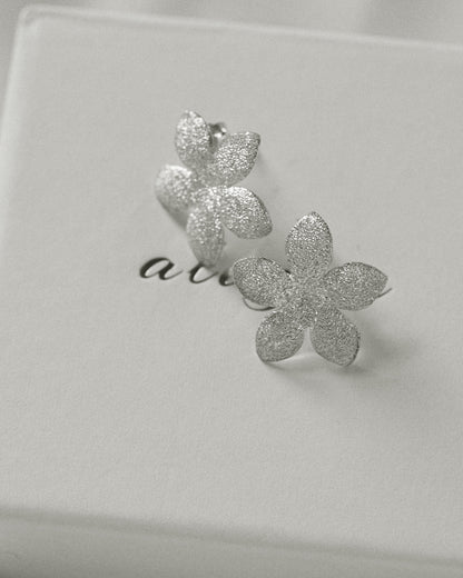Frosted Floral Studs