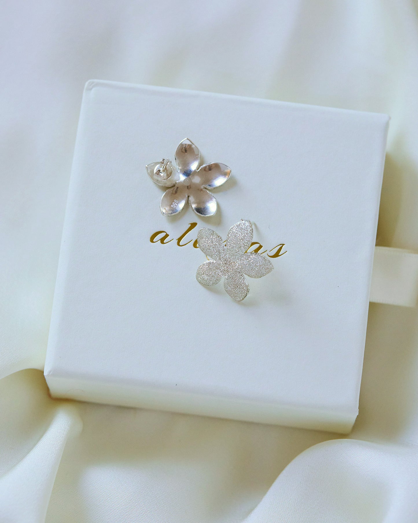 Frosted Floral Studs