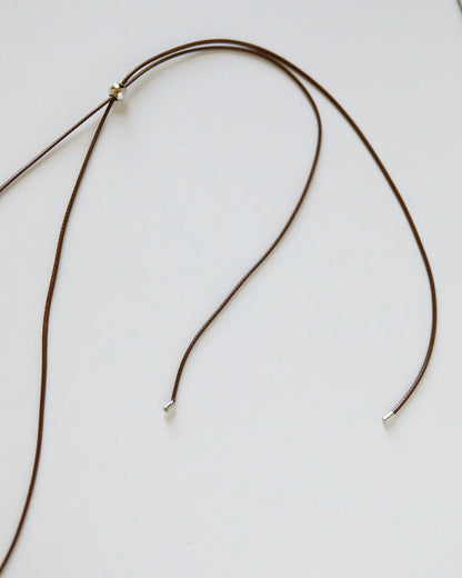 Brown Pebble Necklace (30" Cord)