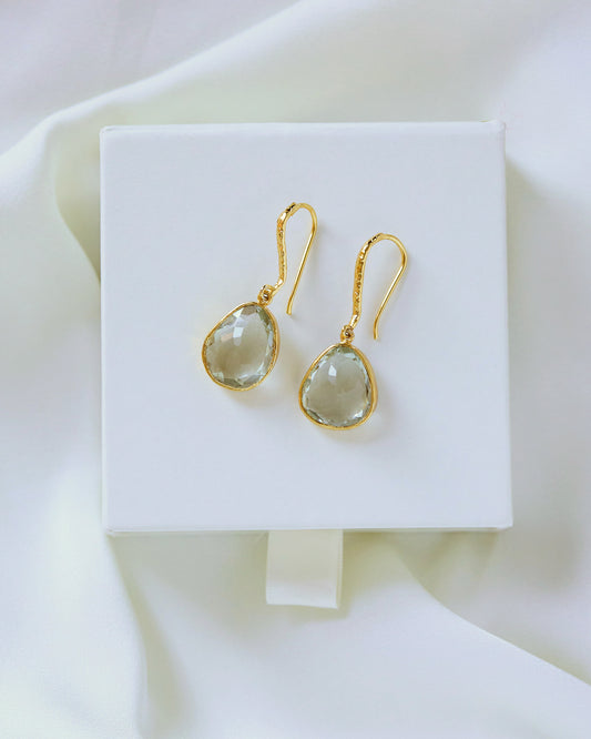 Clear Quartz Dangling Earrings