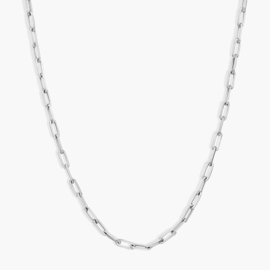 Vega Thin Link Paperclip Necklace
